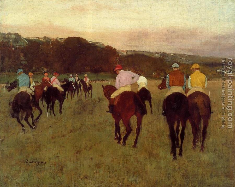 Edgar Degas : Racehorses at Longchamp